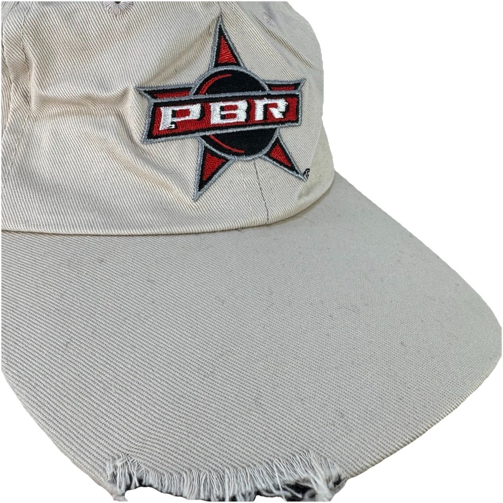 PBR Hat Cap Adjustable Cream Pro. Bull Riders Rodeo Cowboy Ranch Horse Y2K 2007